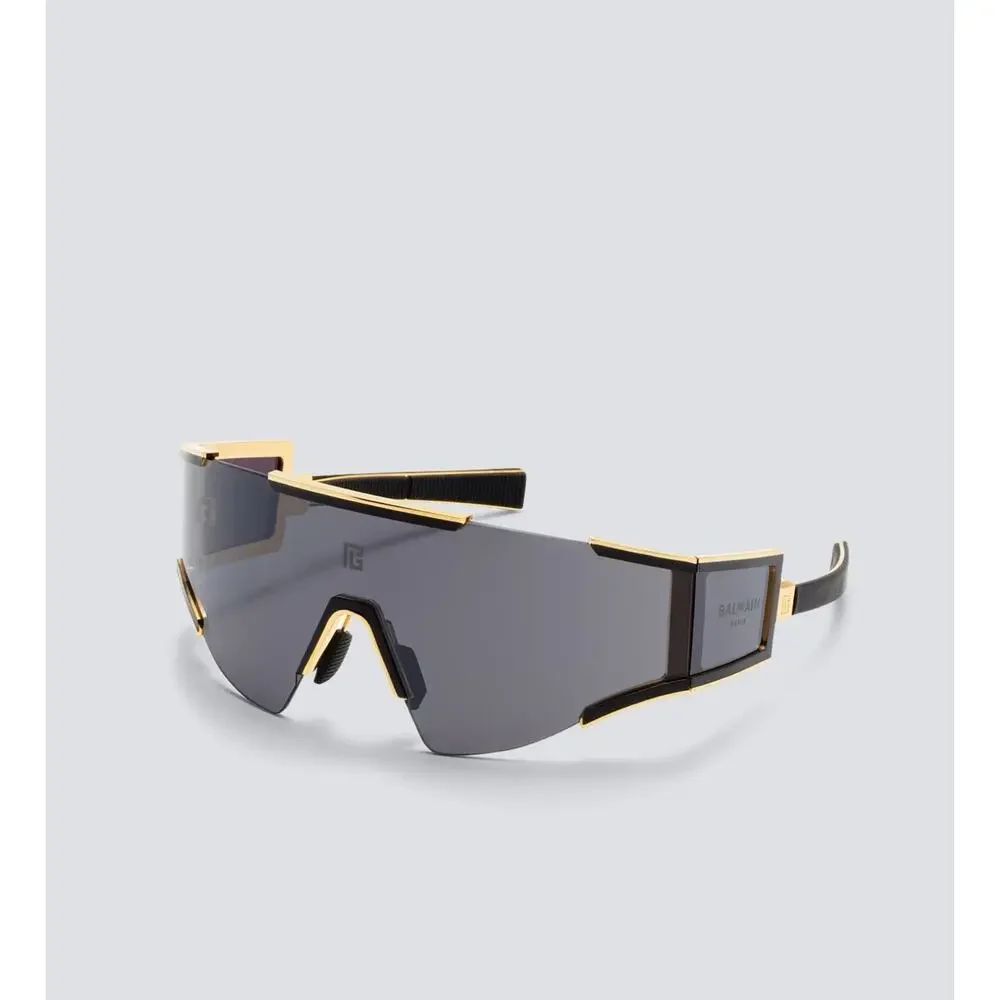 Balmain Unisex Fleche Sunglasses Gold Black ABPS138 New